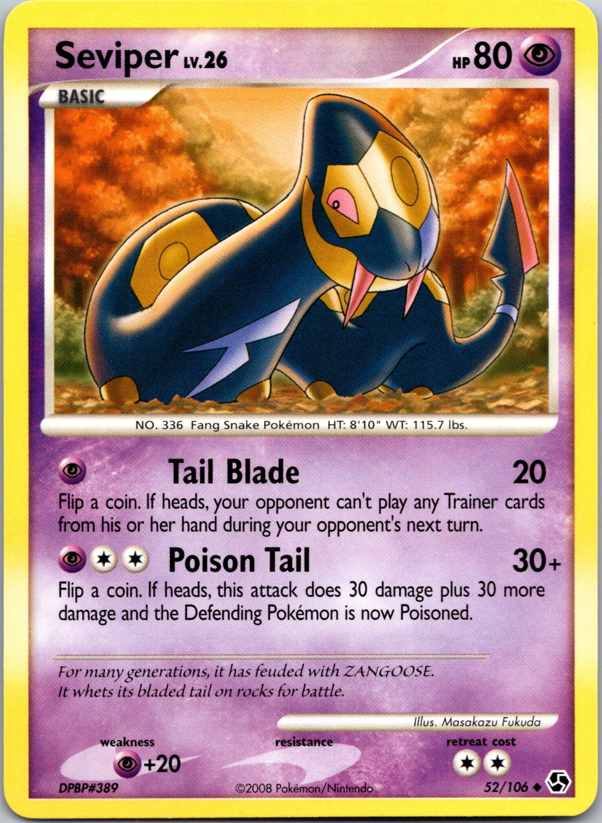 2008 Great Encounters 52/106 Seviper LP