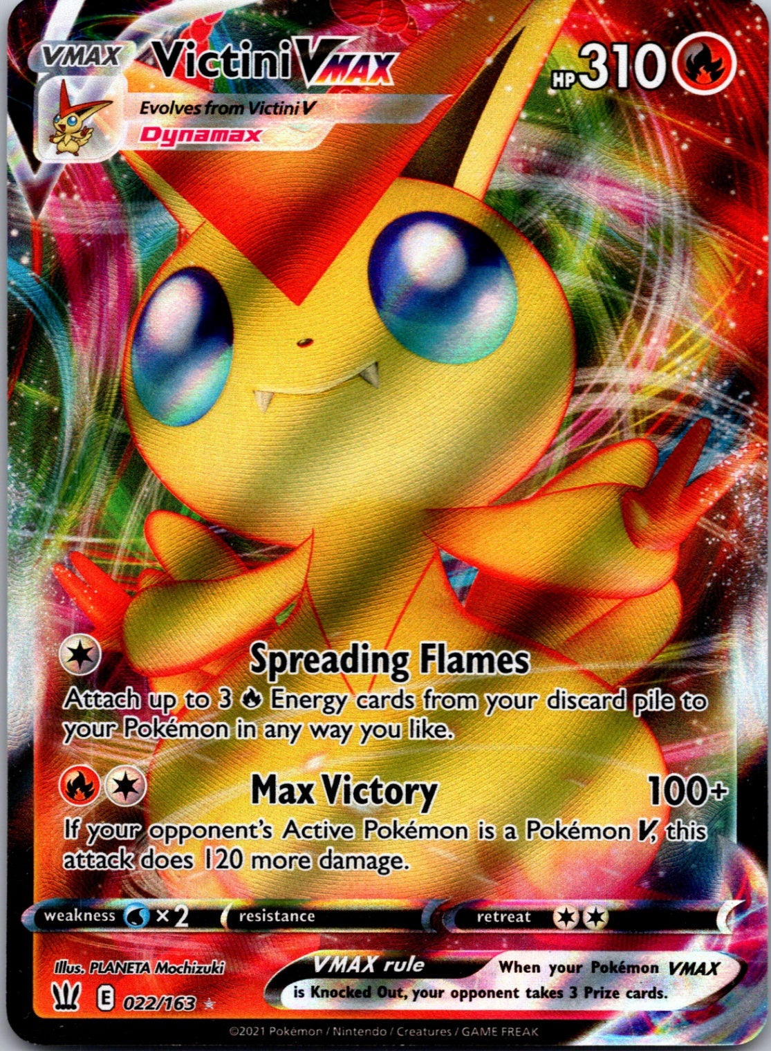 2021 SV5: Battle Styles 022/163 Victini VMAX Ultra Rare D241