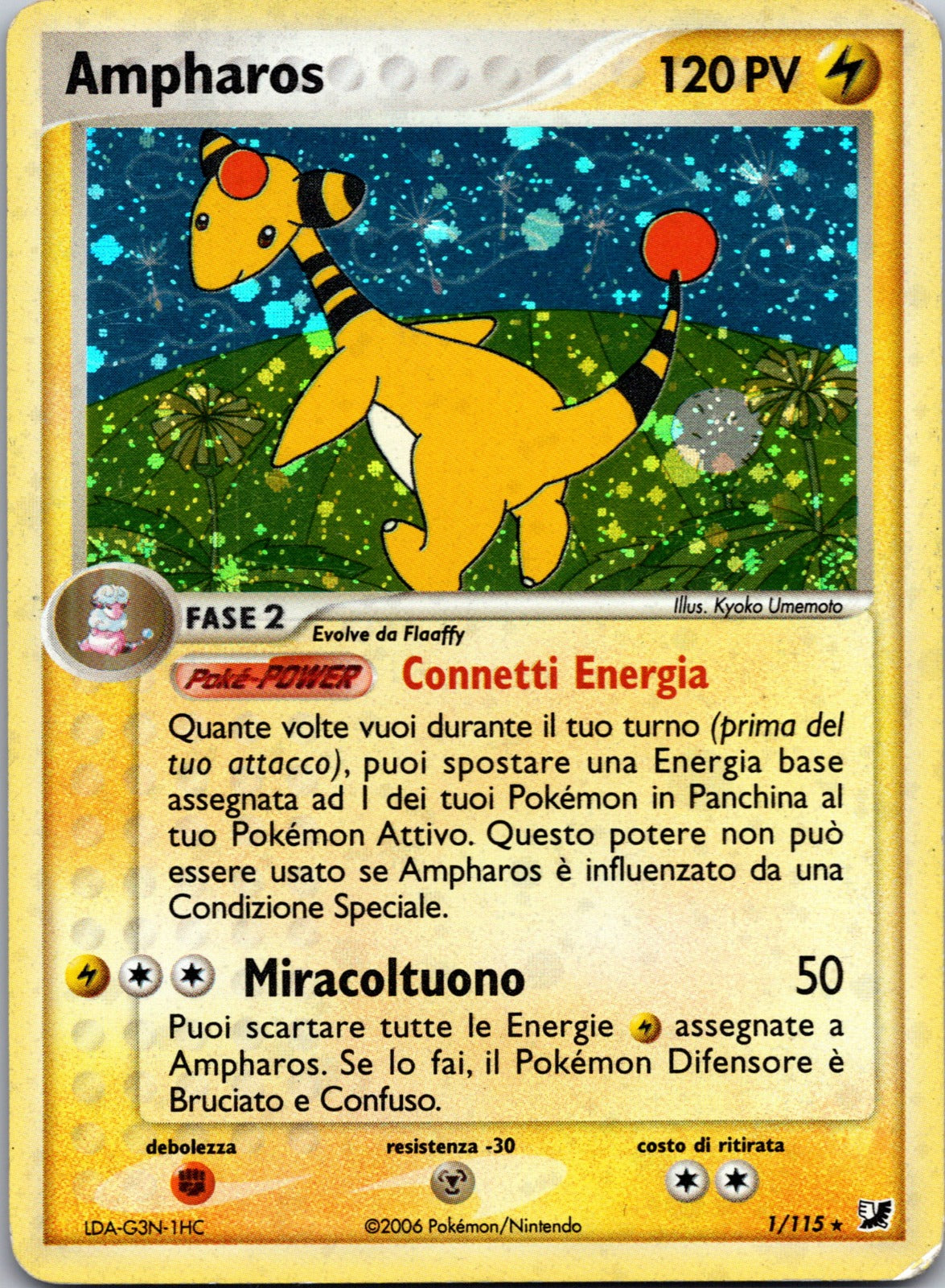 2005 Ampharos Unseen Forces 1/115 NM