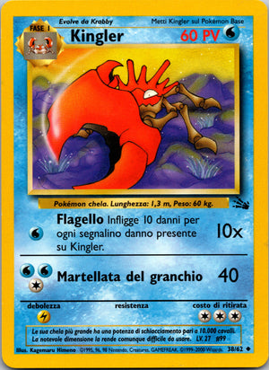 1999 Fossil 38/62 Kingler Uncommon A216