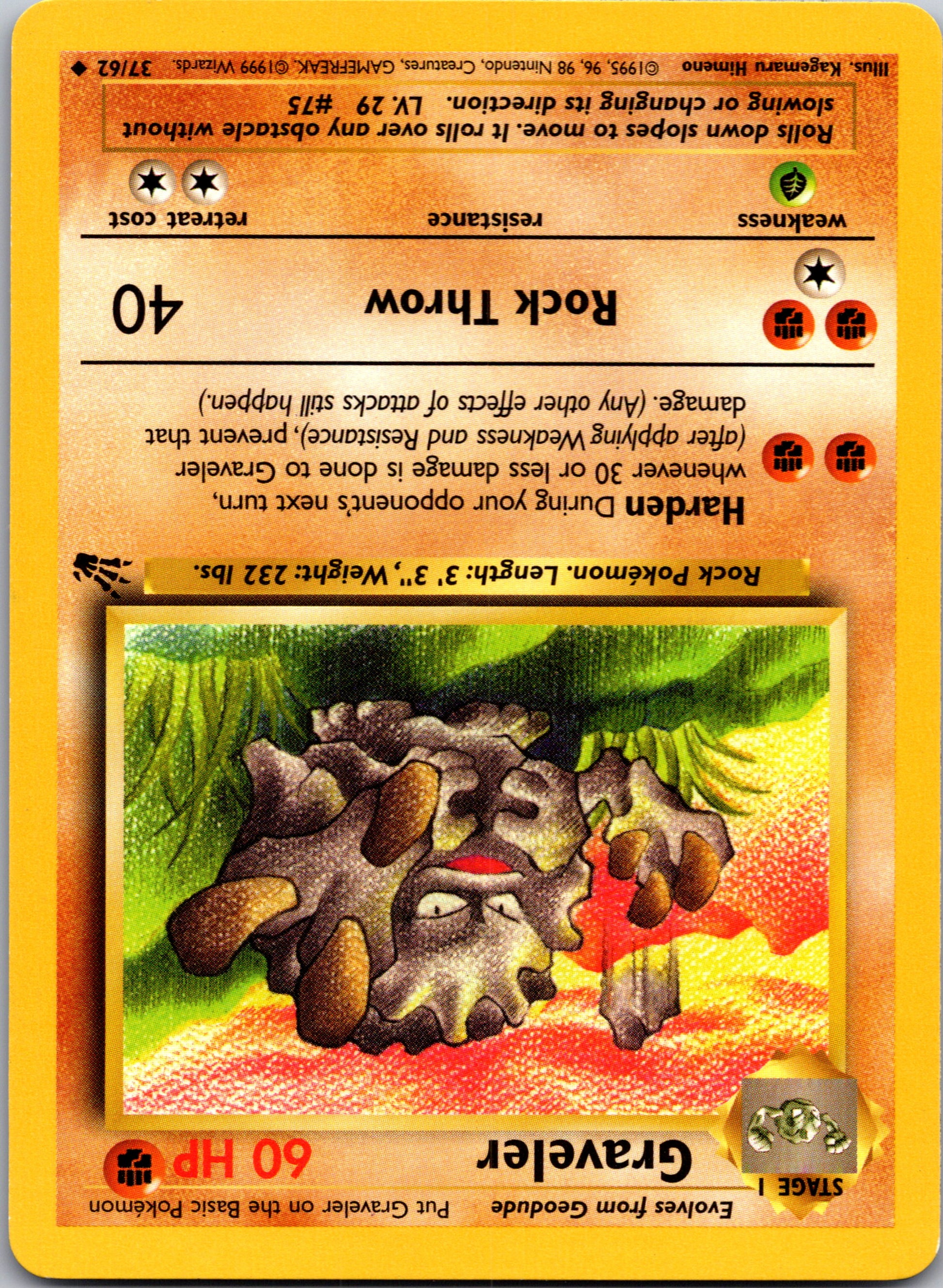 2000 Fossil 37/62 Graveler Uncommon A303