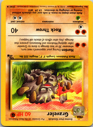 2000 Fossil 37/62 Graveler Uncommon A303