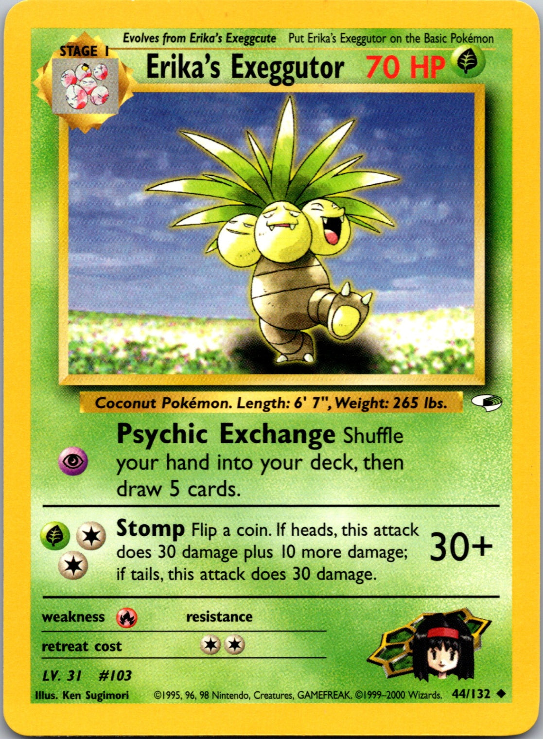 2000 Gym Heroes #044/132 Erika's Exeggutor Uncommon C233