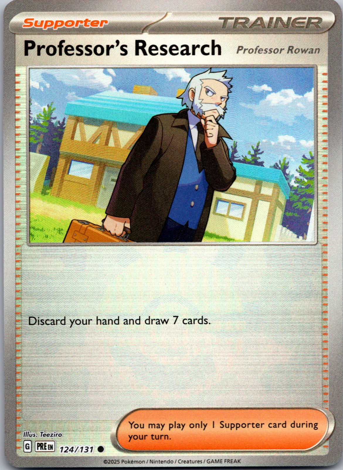 2025 SV: Prismatic Evolutions 124/131 Professor's Research [Professor Rowan] NM