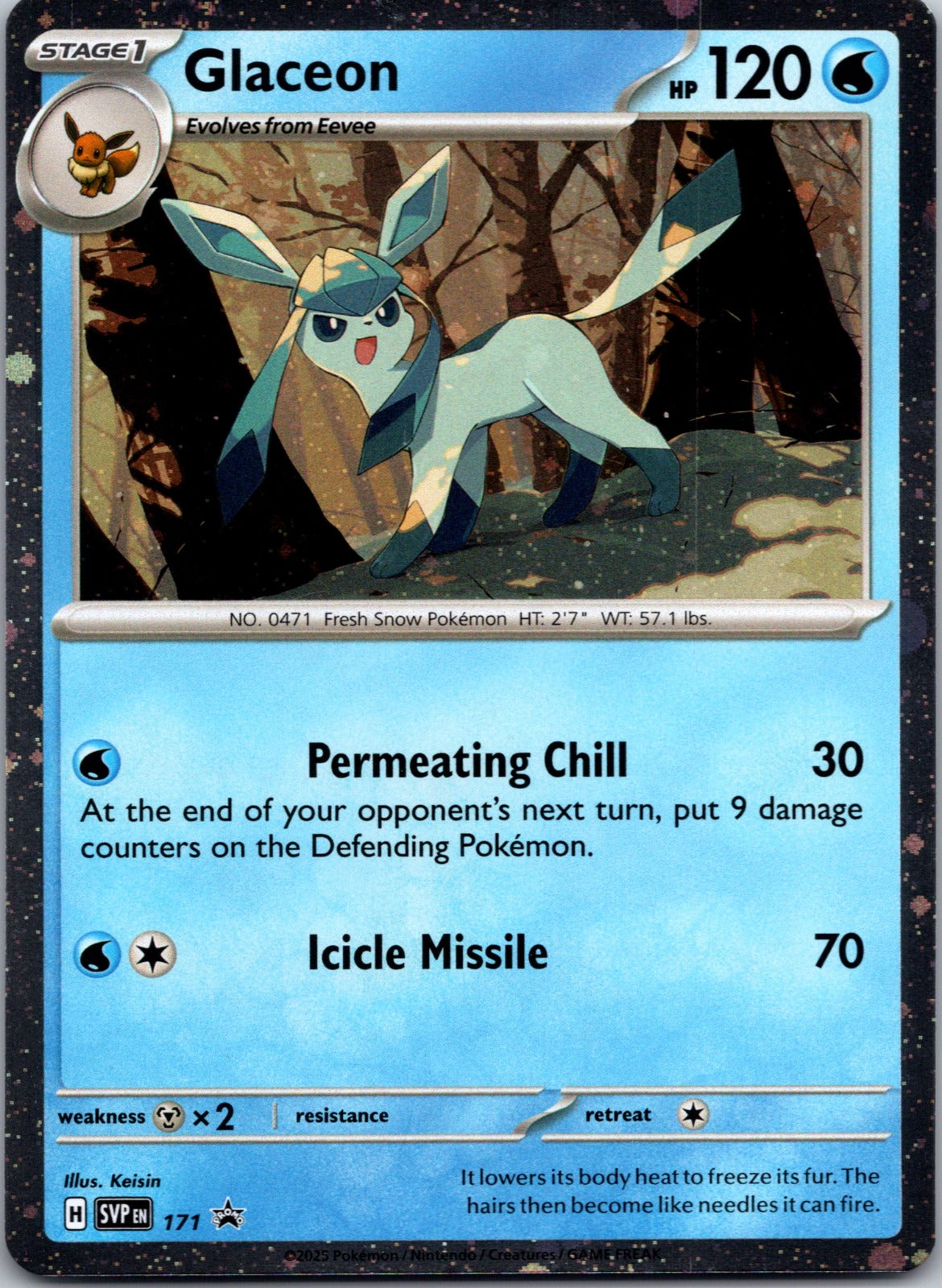2023 SV: Scarlet & Violet Promo Cards 171 Glaceon - (Cosmos Holo) NM