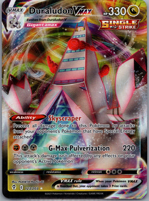 Duraludon VMAX Holofoil Ultra Rare SWSH07: Evolving Skies 123/203 NM