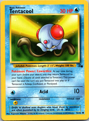 1999 Fossil #56/62 Tentacool Common B294