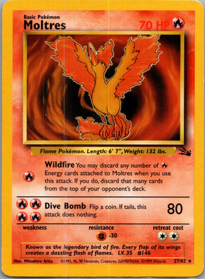 Fossil 27/62 Moltres (27) Rare NM