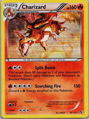 2013 Legendary Treasures 019/113 Charizard Holo Rare F71