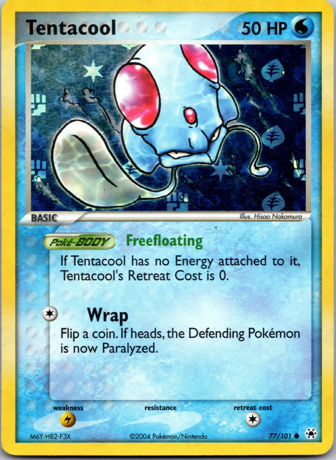 2004 EX Hidden Legends 77/101 Tentacool MP