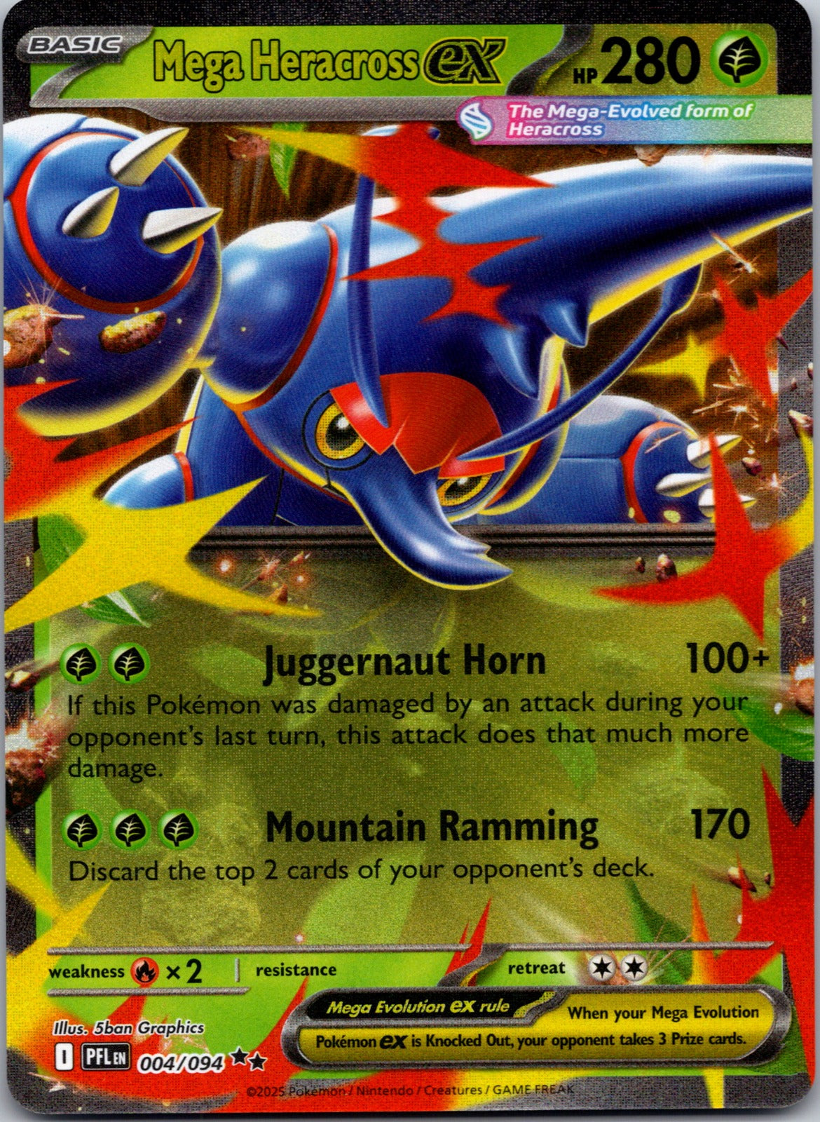 2025 Mega Heracross ex ME02: Phantasmal Flames 108/094 NM