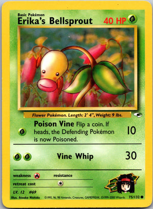 2000 Gym Heroes 075/132 Erika's Bellsprout (75) LP