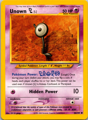 2002 Neo Destiny 086/105 Unown [L] Common A40