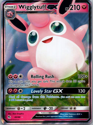 2019 Hidden Fates 42/68 Wigglytuff GX Ultra Rare D136