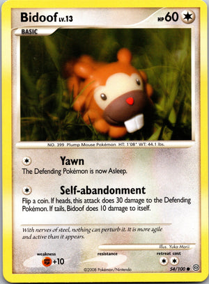 2008 Stormfront 54/100 Bidoof LP