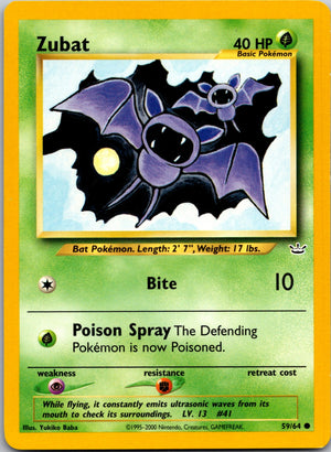 2001 Neo Revelation #59/64 Zubat Common C106
