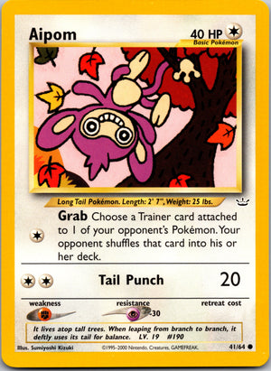 2001 Neo Revelation 41/64 Aipom Common A131