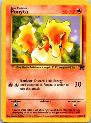 2000 Team Rocket 64/82 Ponyta Common M197