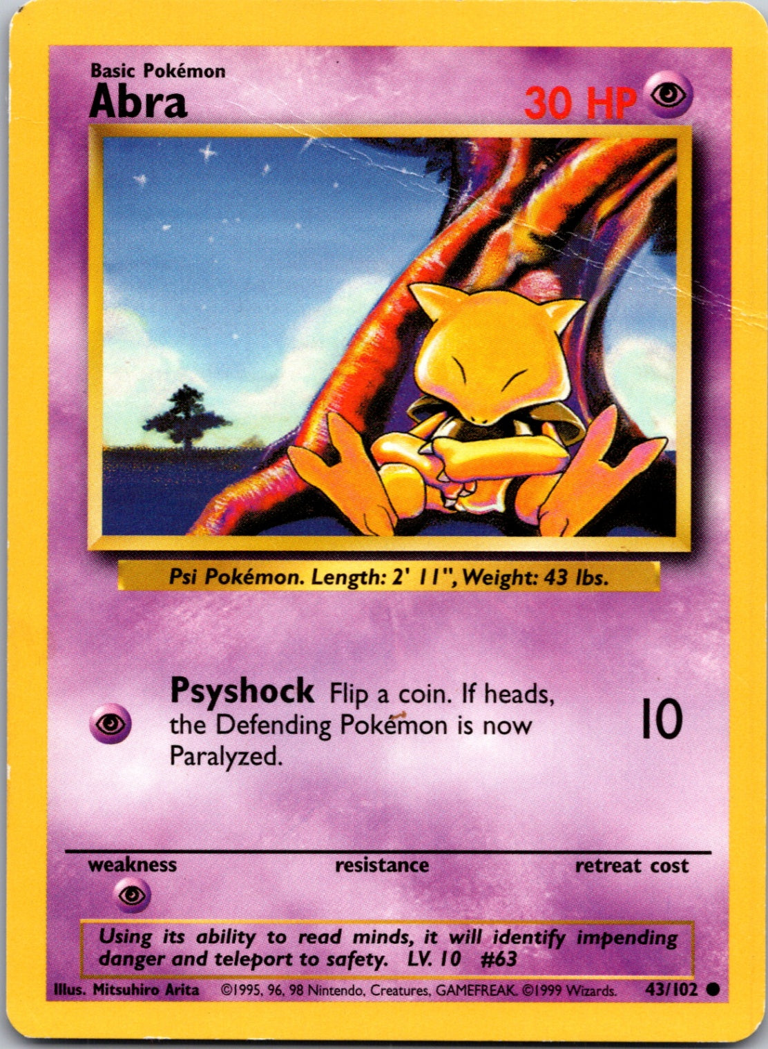 2000 Base Set 2 #065/130 Abra Common C86