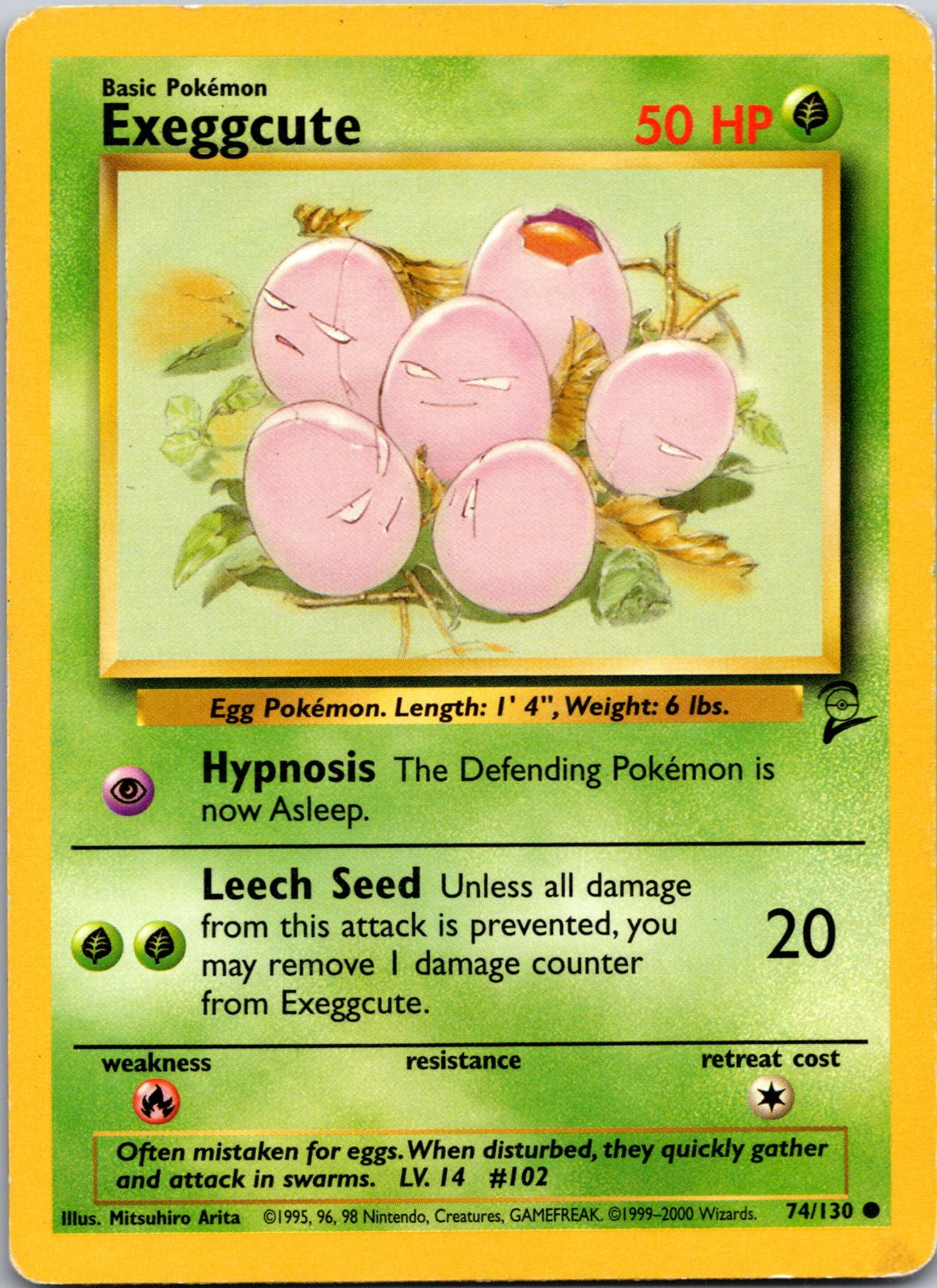 2000 Base Set 2 074/130 Exeggcute LP