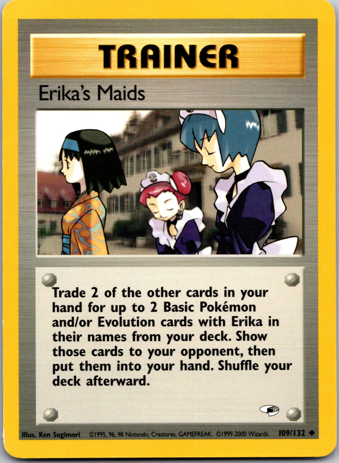 2000 Gym Heroes 109/132 Erika's Maids LP