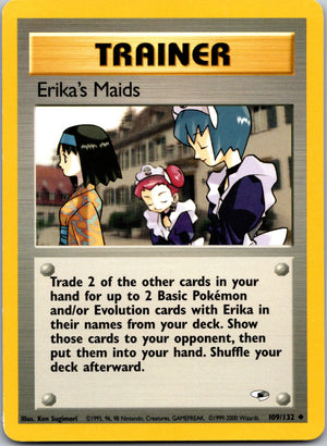2000 Gym Heroes 109/132 Erika's Maids LP