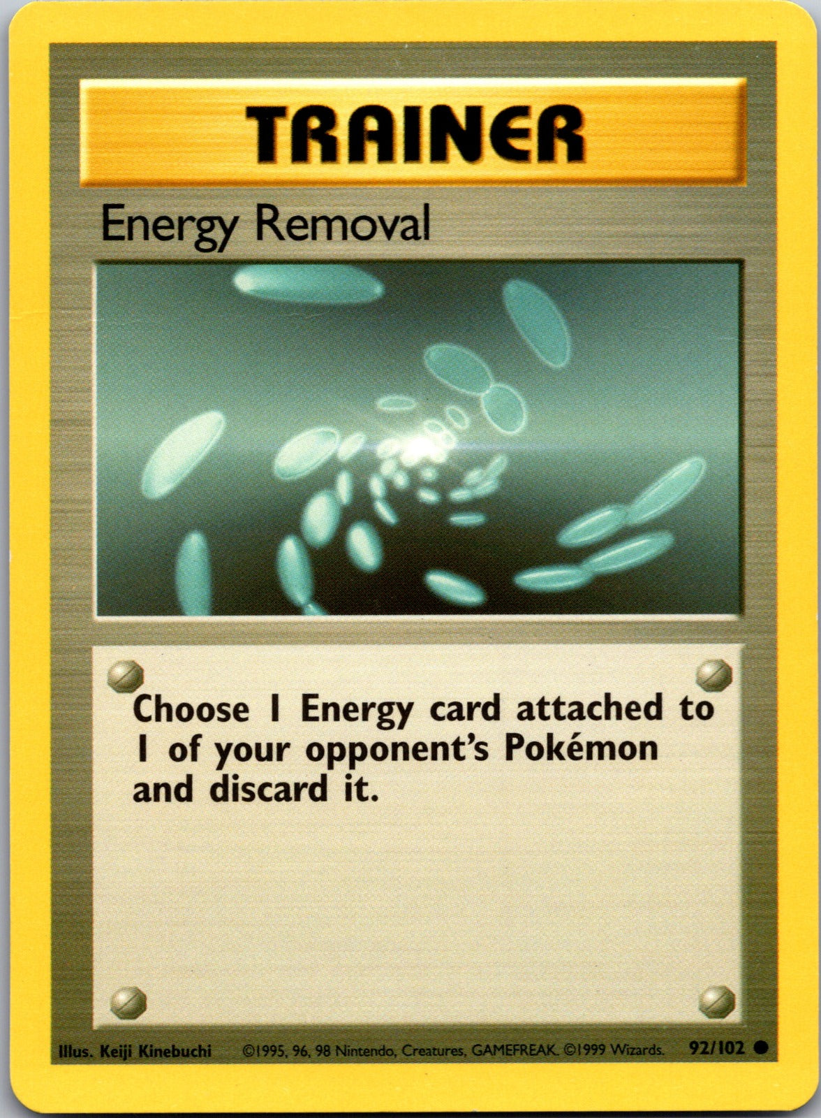 1999 Base Set 092/102 Energy Removal LP Z101