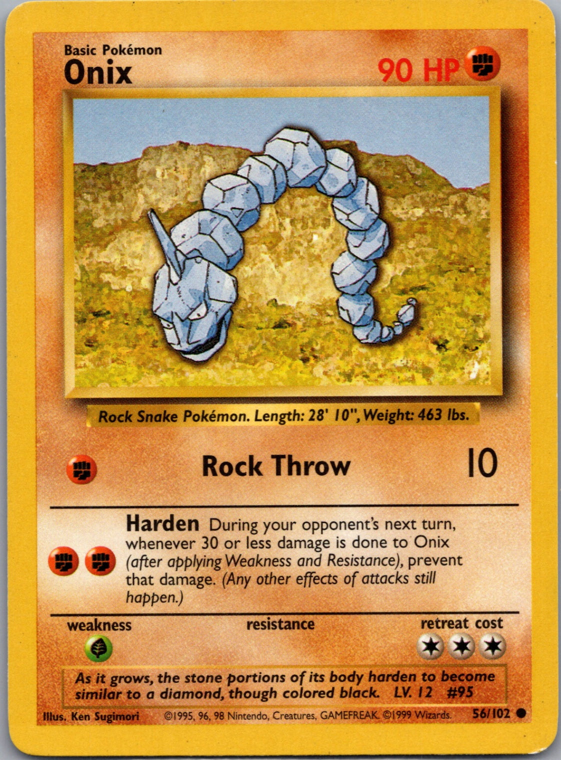 1999 Base Set  056/102 Onix Common M105