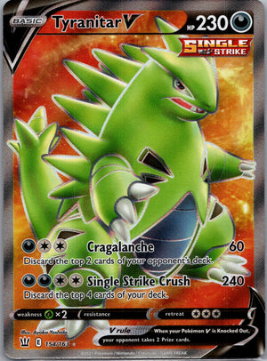 2021 SWSH05: Battle Styles 154/163 Tyranitar V (Full Art) Ultra Rare D142