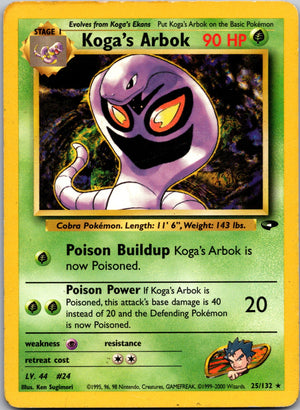 2000 Gym Challenge 025/132 Koga's Arbok LP