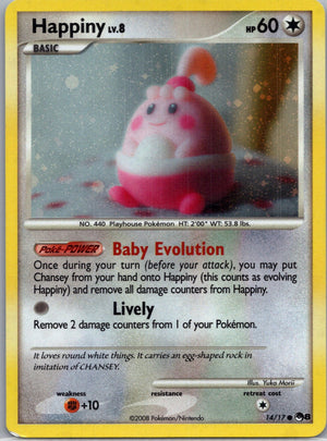 2008 POP Series 8 014/017 Happiny Cosmos Holo D143