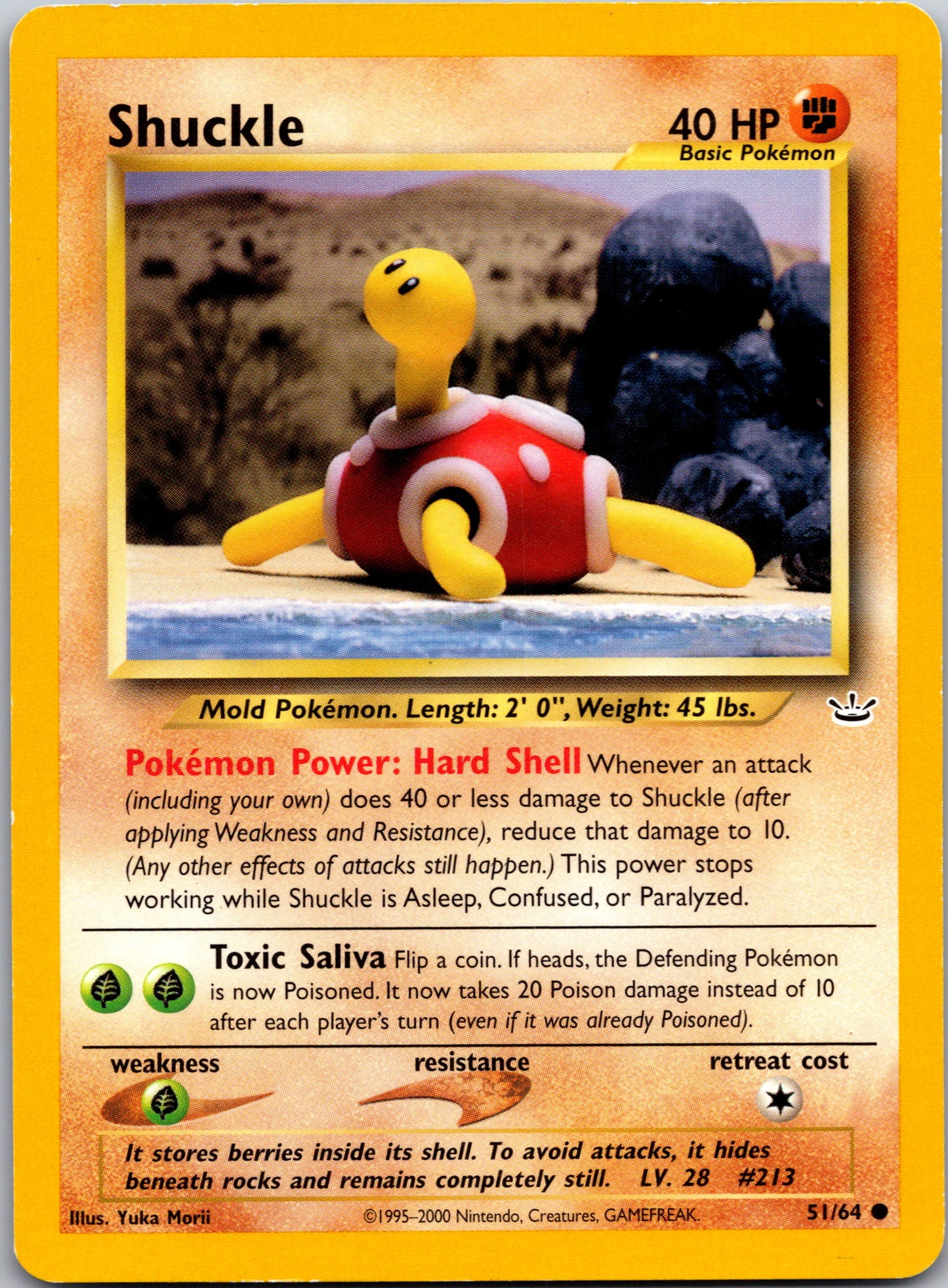 2001 Neo Revelation 51/64 Shuckle Common B29