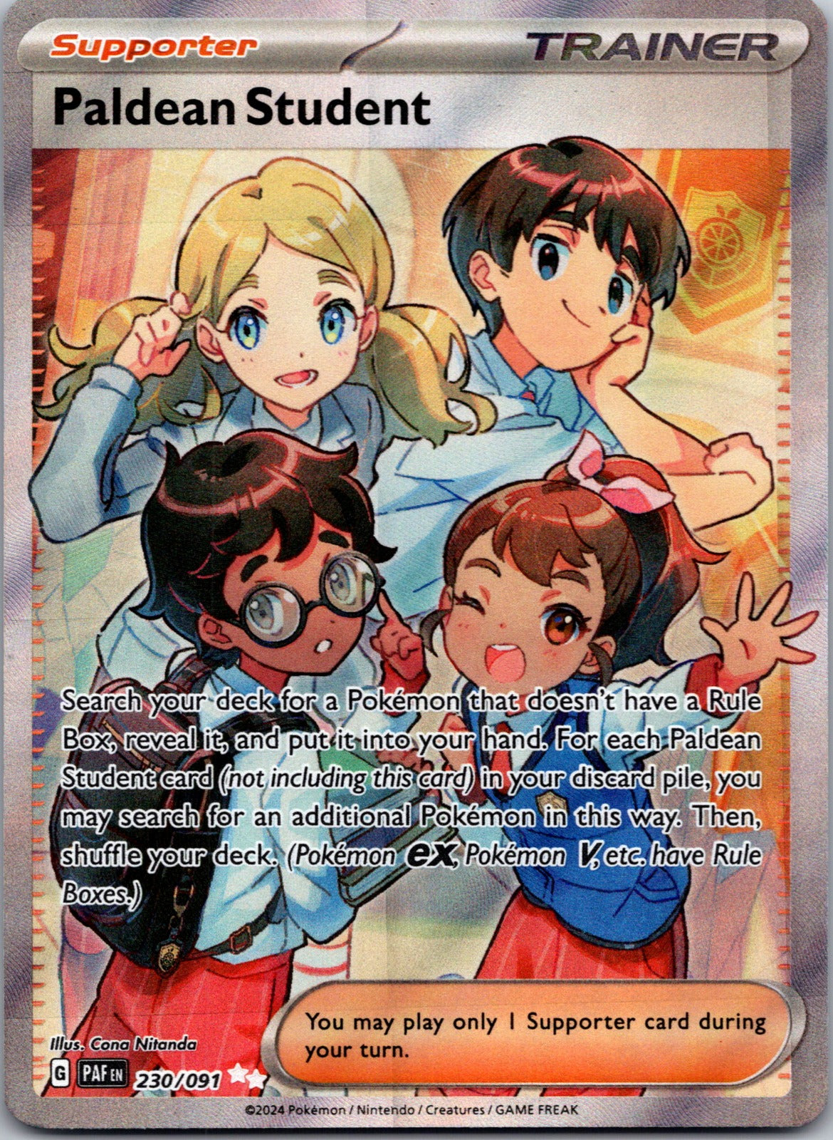 2024 Paldean Student SV: Paldean Fates 230/091 NM