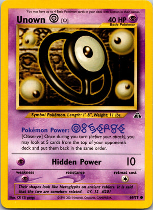 2001 Neo Discovery 69/75 Unown [O] Common M348