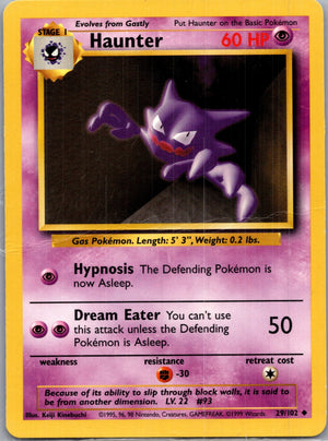 1999 Base Set 029/102 Haunter Uncommon F40