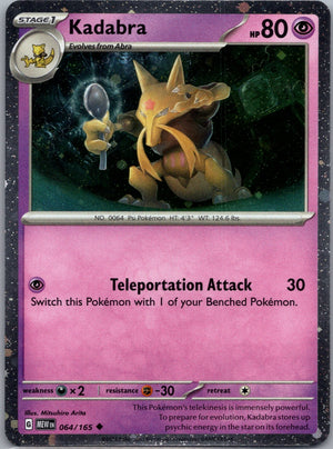 2018 Miscellaneous Cards and Products 064/165 Kadabra - (Cosmos Holo) LP