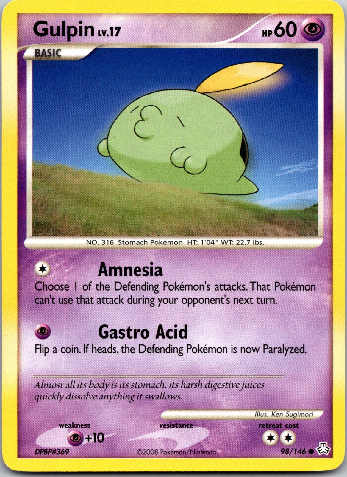 2008 Legends Awakened 98/146 Gulpin LP