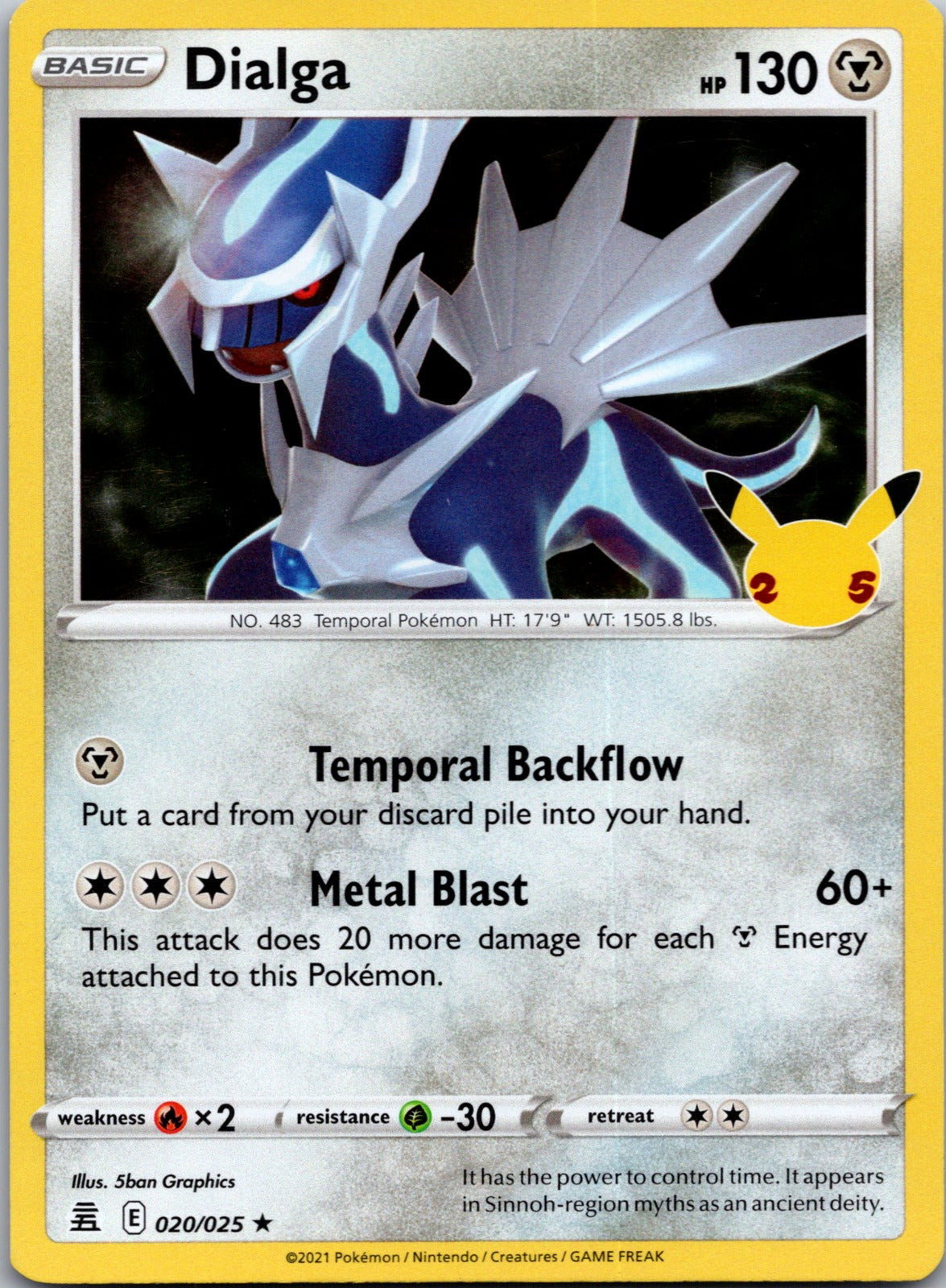 2021 Celebrations 020/025 Dialga NM