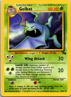 1999 Fossil 34/62 Golbat Uncommon A336