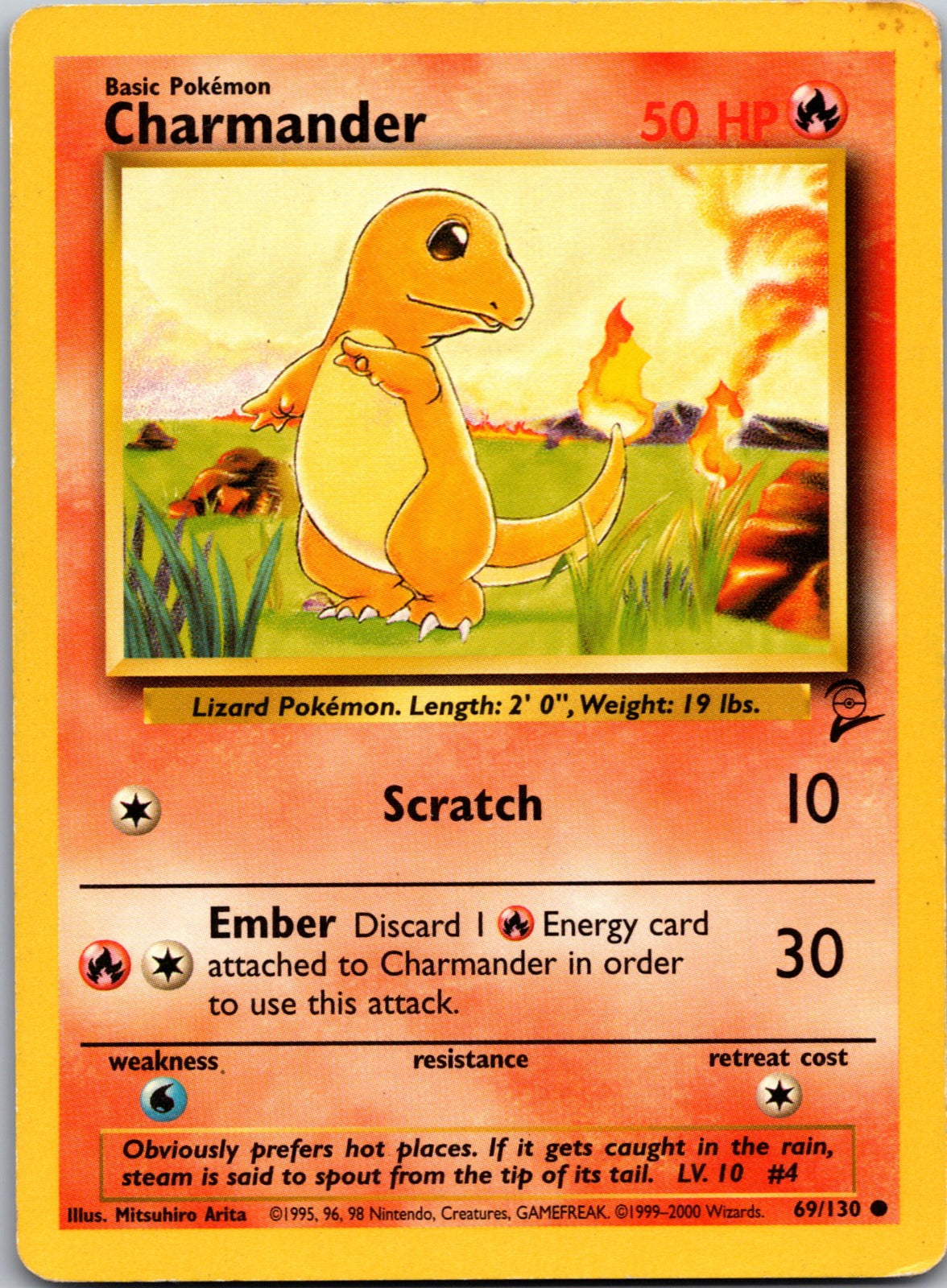 2000 Base Set 2 069/130 Charmander MP F326