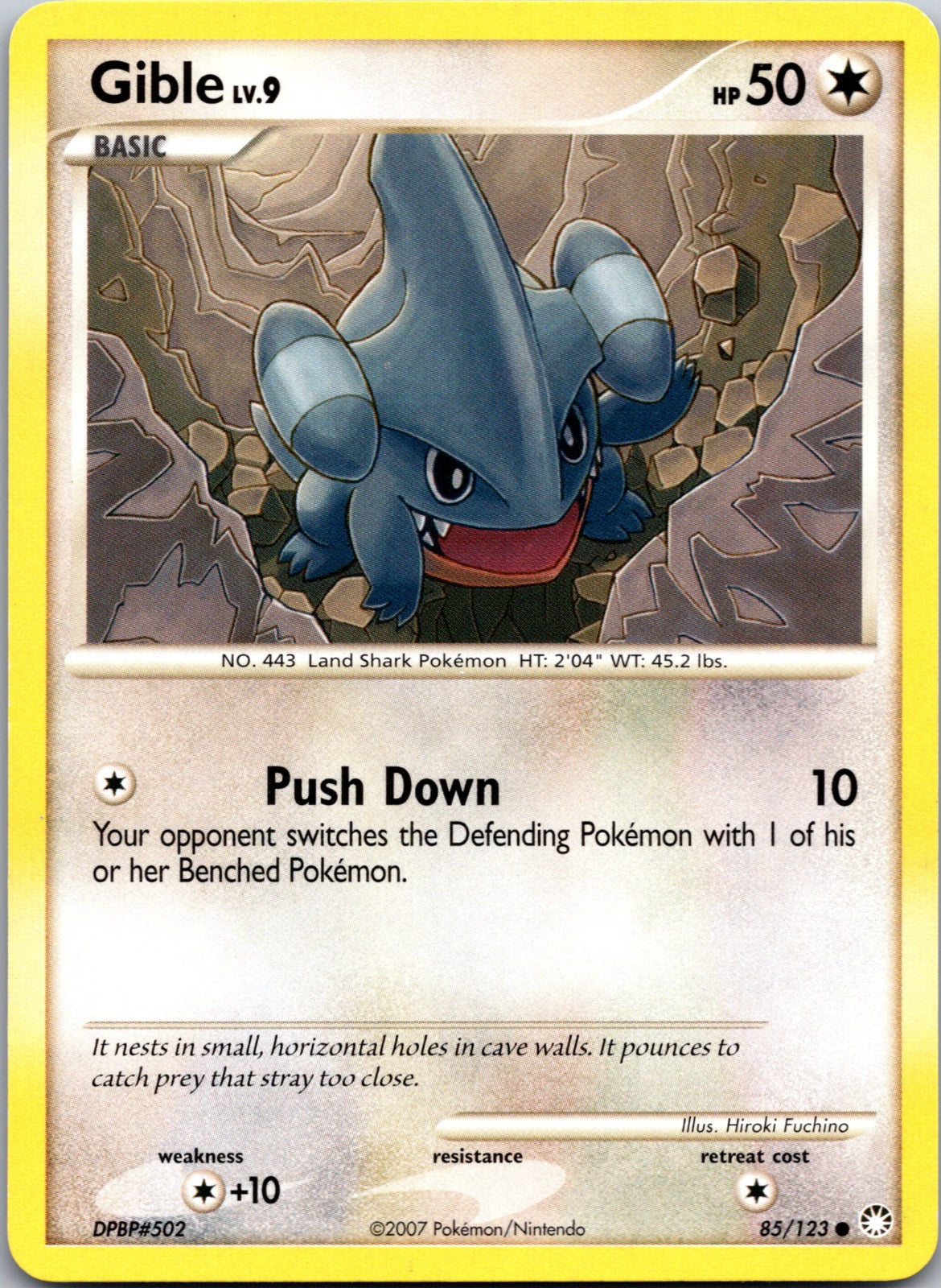2007 Mysterious Treasures 85/123 Gible LP