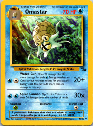 1999 Fossil 40/62 Omastar Uncommon B65