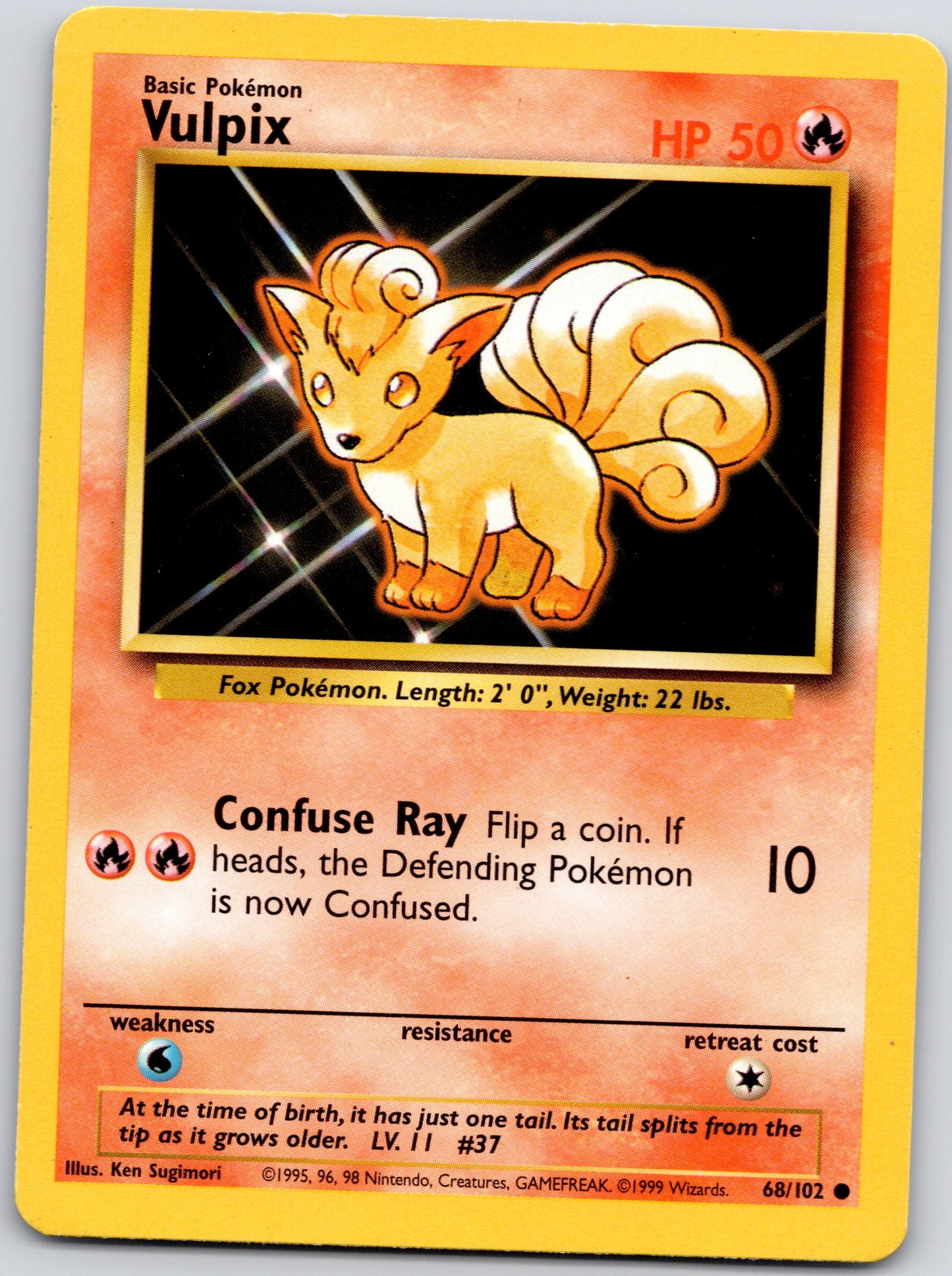 1999 Base Set 068/102 Vulpix Common A14
