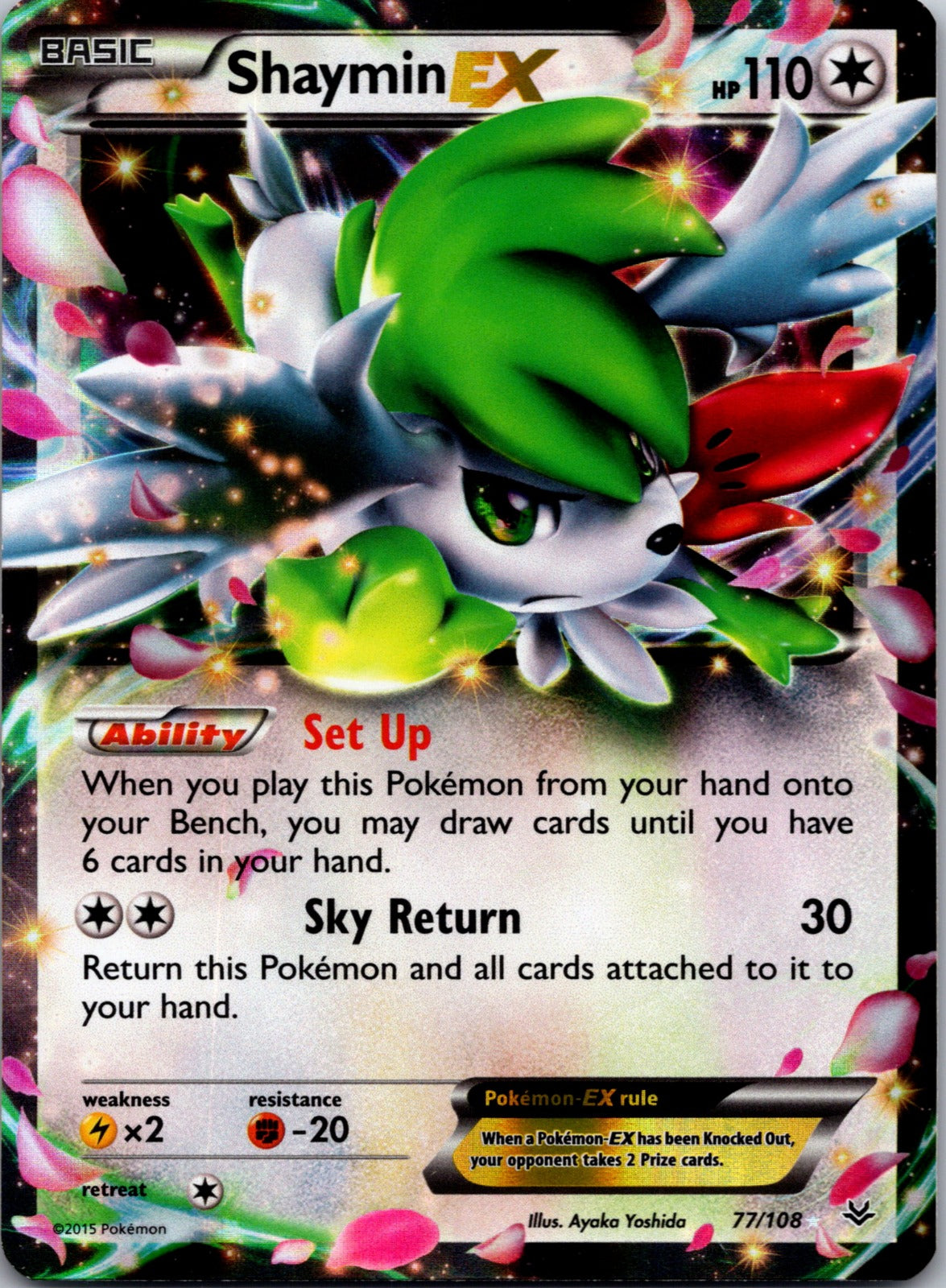2015 XY - Roaring Skies 77/108 Shaymin EX LP