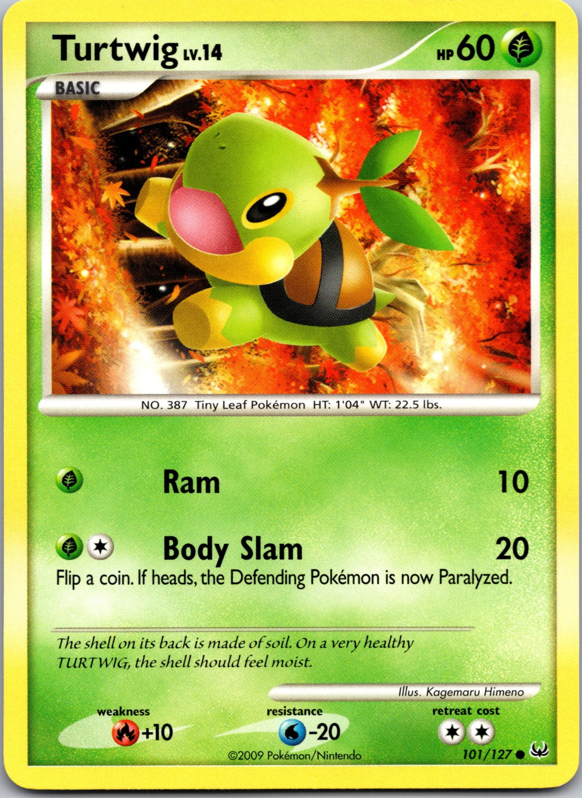 2009 Platinum 101/127 Turtwig LP Y239