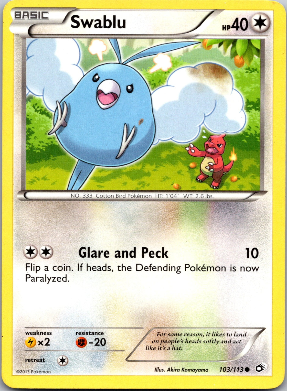 2013 Legendary Treasures 103/113 Swablu LP F140
