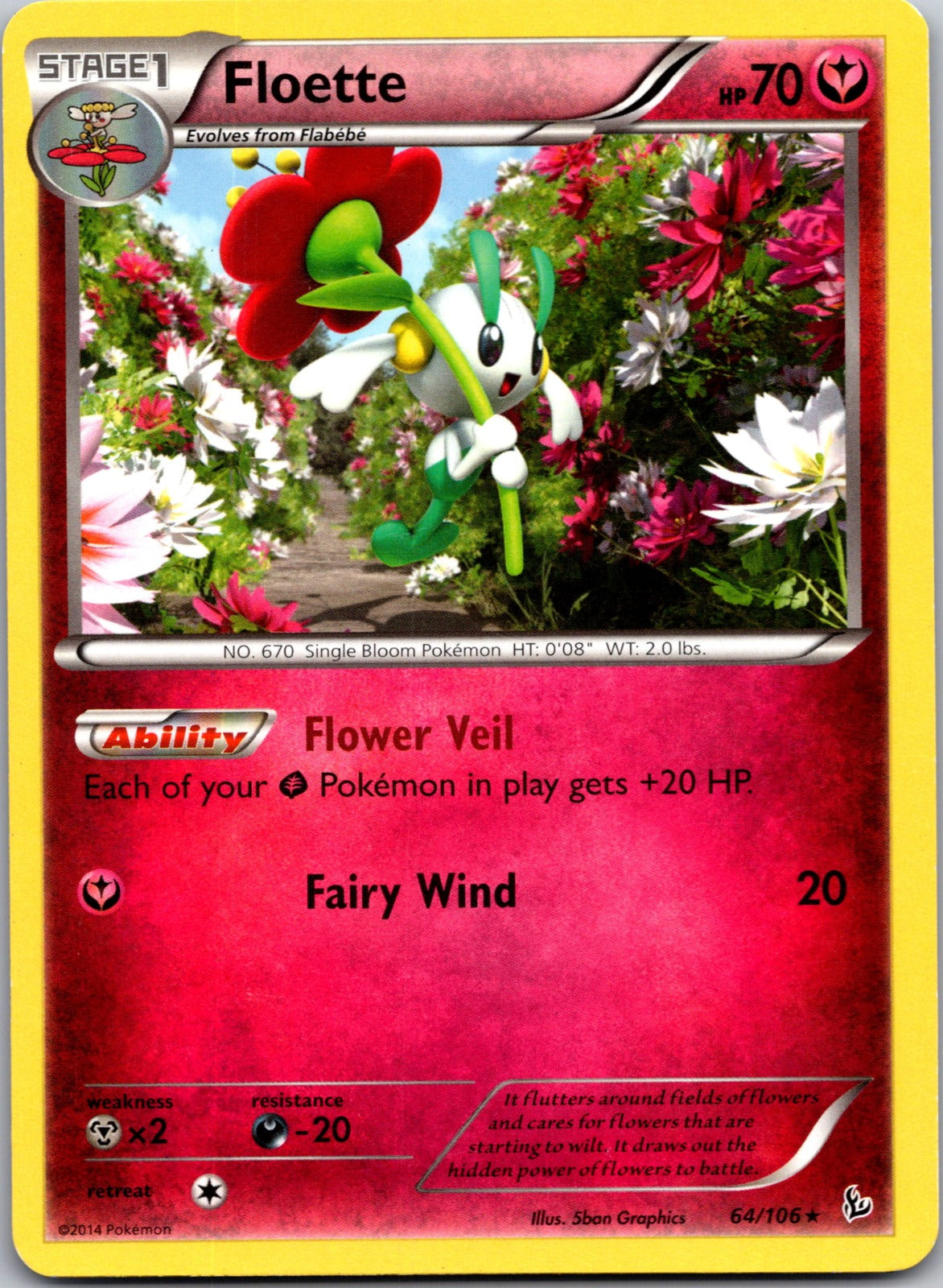 2014 XY - Flashfire 64/106 Floette (64) LP