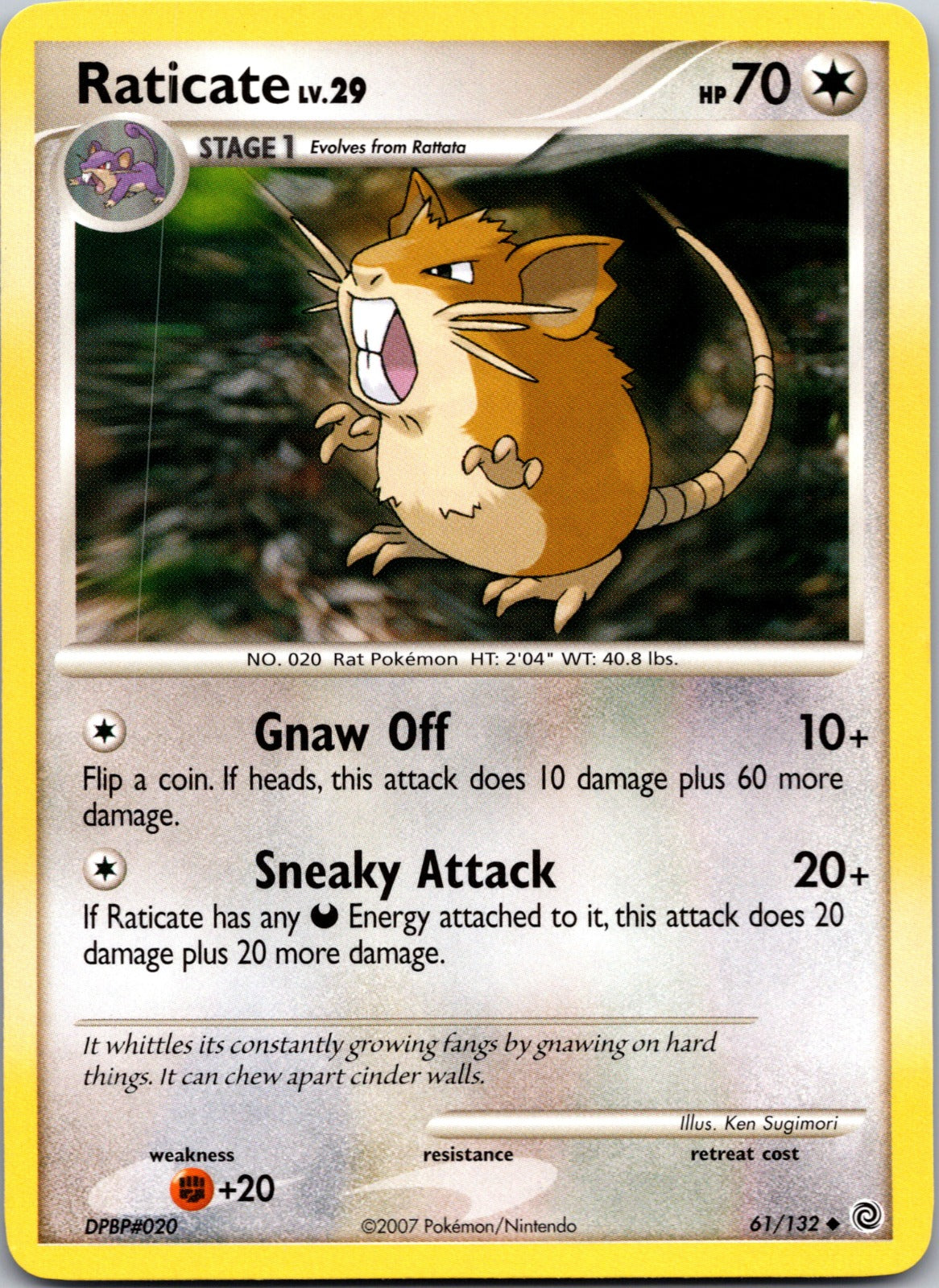 2007 Secret Wonders 61/132 Raticate LP