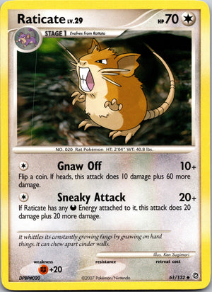 2007 Secret Wonders 61/132 Raticate LP