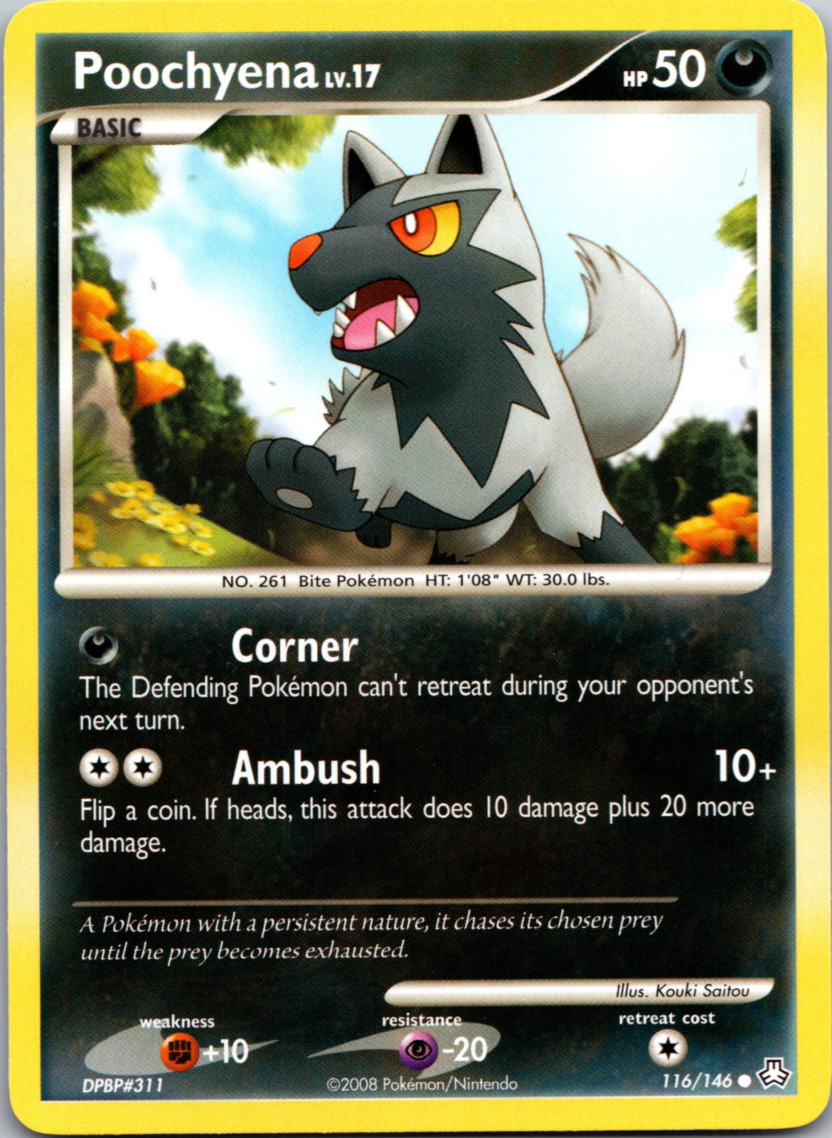 2008 Legends Awakened 116/146 Poochyena LP